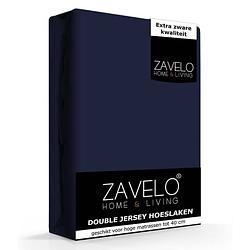 Foto van Zavelo double jersey hoeslaken navy-2-persoons (140x200 cm)