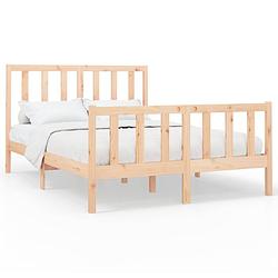 Foto van The living store houten bedframe - moderne slaapkamer - 140 x 190 - massief grenenhout