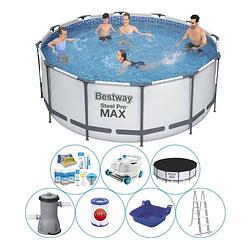 Foto van Bestway steel pro max rond 366x122 cm - zwembad combinatie pakket