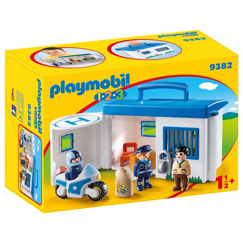 Foto van Playmobil 1.2.3 meeneempolitiestation 9382