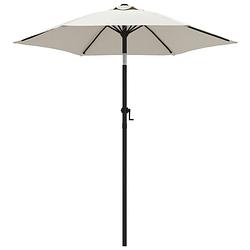 Foto van Vidaxl parasol 200x211 cm aluminium zandwit