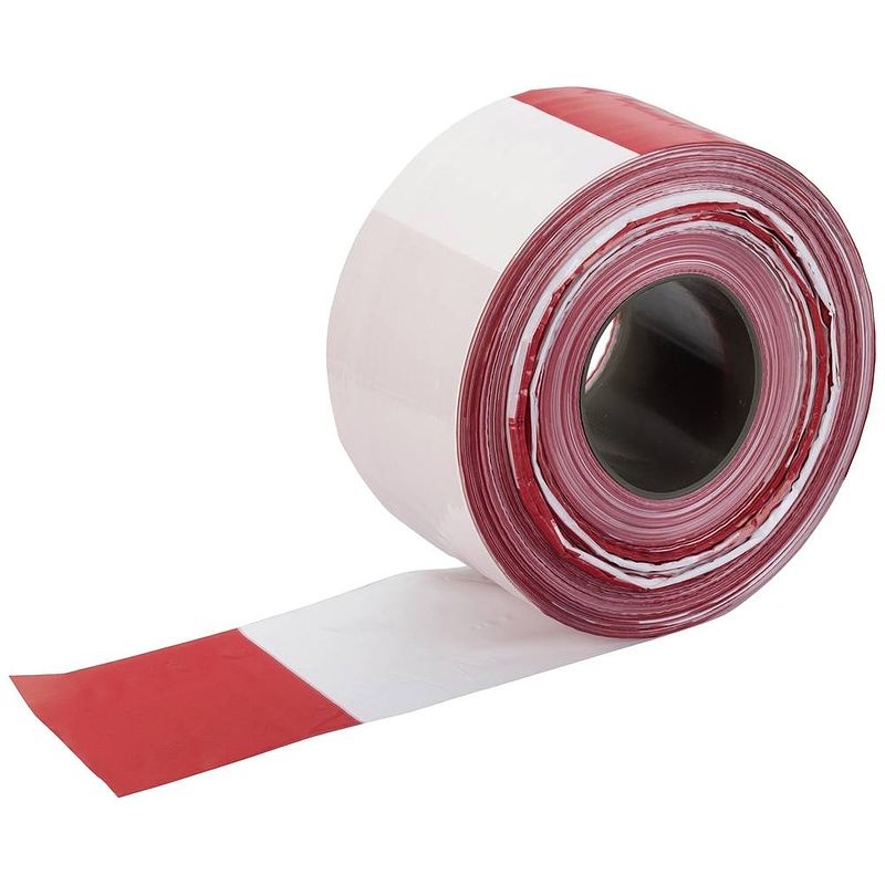 Foto van Hazet 200-3 afzetlint folie-afsluitband rood/wit geblokkt (l x b) 500 m x 50 mm