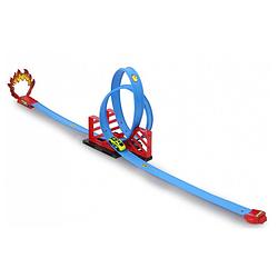 Foto van Jamara racebaan double looping 117,5 cm blauw