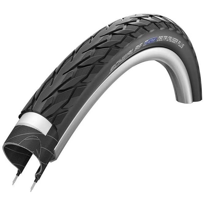 Foto van Schwalbe buitenband delta cruiser plus 26 x 1 3/8 (37-590) zwart