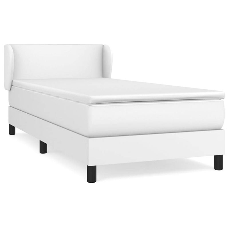 Foto van The living store bed vidas - boxspringbed 203x93x78/88 cm - kunstleer - pocketvering matras - middelharde ondersteuning