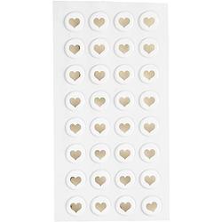 Foto van Happy moments stickers hartjes goud 14 x 2 mm 32 stuks