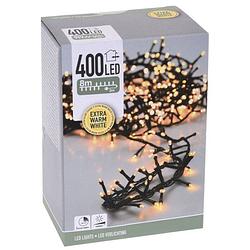 Foto van Decorativelighting micro cluster 400 led - 8m - met timer en dimmer - extra warm wit