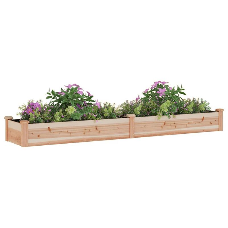 Foto van Infiori plantenbak verhoogd met voering 240x45x25 cm massief vurenhout