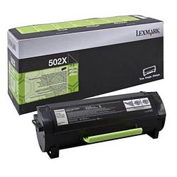 Foto van Lexmark toner kit zwart return program 502x - 10000 pagina's - 50f2x00