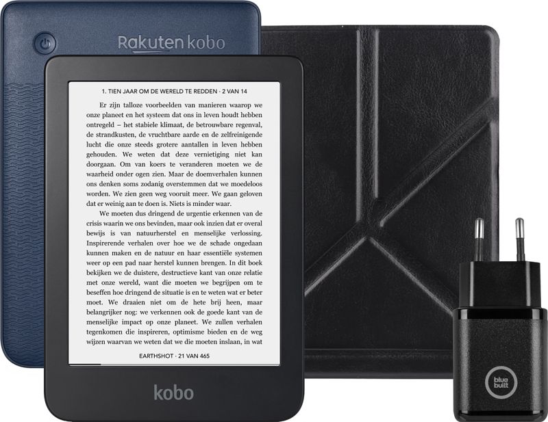 Foto van Kobo clara 2e + bluebuilt accessoirepakket