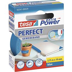 Foto van Tesa perfect 56341-00029-03 textieltape tesa extra power blauw (l x b) 2.75 m x 19 mm 1 stuk(s)