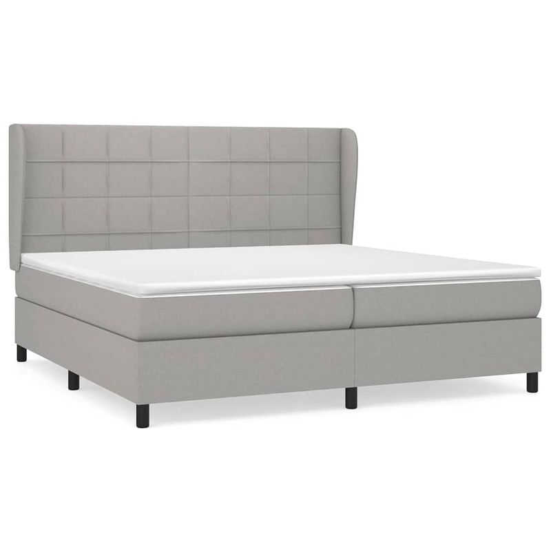 Foto van The living store boxspringbed - comfort - bed - afmeting- 203 x 203 x 118/128 cm - pocketvering matras - middelharde