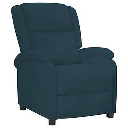 Foto van Vidaxl fauteuil verstelbaar fluweel blauw