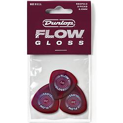 Foto van Dunlop 550p200 flow gloss 2.0 mm plectrumset (3 stuks)