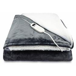Foto van Elektrische deken - afmetingen 200 x 180 cm - 9 warmtestanden - automatische uitschakeling - xl snoer - antraciet