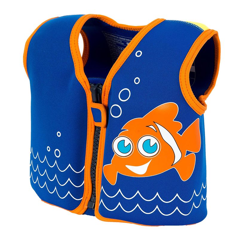 Foto van Konfidence zwemvest clownfish junior neopreen blauw mt 6-7 jaar