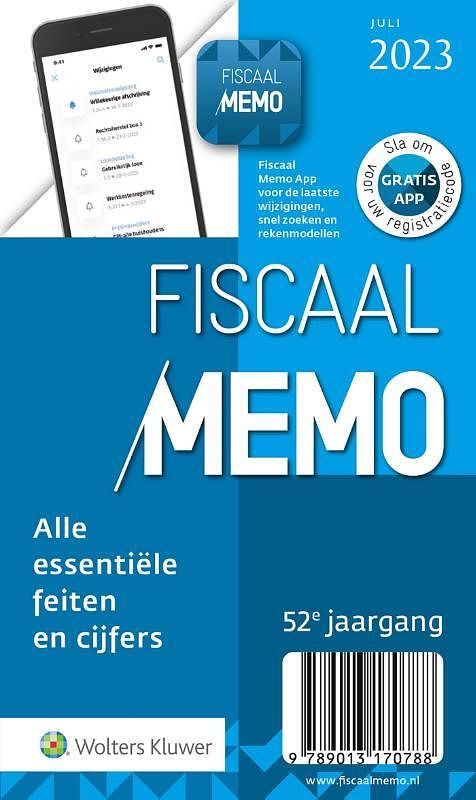 Foto van Fiscaal memo juli 2023 - paperback (9789013170788)