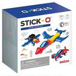 Foto van Stick-o magnetische bouwset city voertuigen 16-delig multicolor