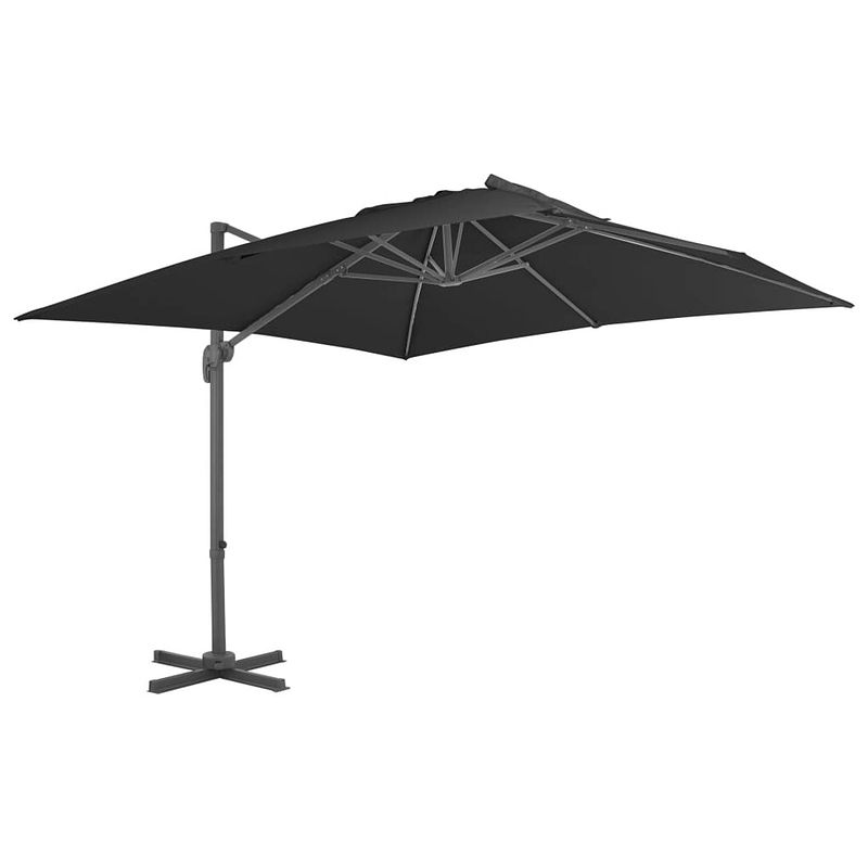 Foto van Vidaxl zweefparasol met aluminium paal 300x300 cm antraciet