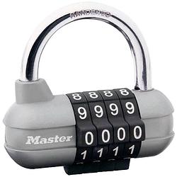 Foto van Master lock p22164 hangslot zilver, zwart cijferslot