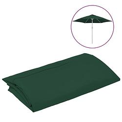 Foto van The living store groen parasoldoek - 300 cm diameter - uv-beschermend polyester