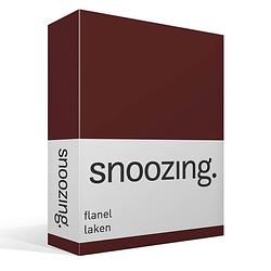 Foto van Snoozing - flanel - laken - lits-jumeaux - 240x260 - aubergine