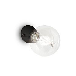 Foto van Landelijke wandlamp - ideal lux winery - zwart cement - e27 - 60w