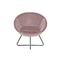 Foto van Fauteuil forli - fluweel - roze - leen bakker