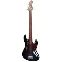 Foto van Sadowsky metroexpress vintage j/j bass morado solid black 5-snarige fretloze elektrische basgitaar