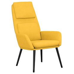 Foto van The living store fauteuil - - relaxstoel - 70 x 77 x 98 cm - mosterdgeel