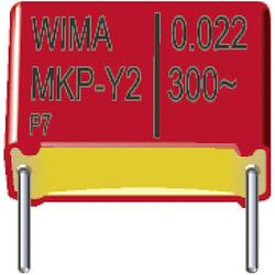 Foto van Wima mky22w11503d00kssd 1 stuk(s) mkp-x2-ontstoringscondensator radiaal bedraad 1500 pf 300 v/ac 10 % 10 mm (l x b x h) 13 x 4 x 9.5 mm