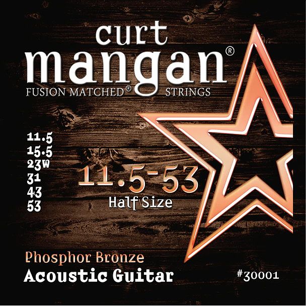Foto van Curt mangan phosphor bronze 11.5-53 snarenset voor staalsnarige akoestische gitaar
