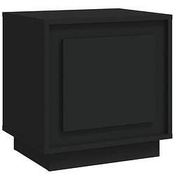Foto van Vidaxl nachtkastje 44x35x45 cm bewerkt hout zwart