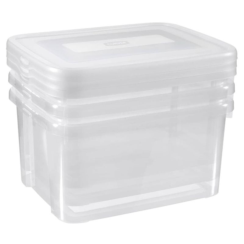 Foto van Curver opbergboxenset handy 3x25 l transparant