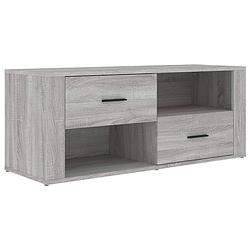 Foto van Vidaxl tv-meubel 100x35x40 cm bewerkt hout grijs sonoma eikenkleurig