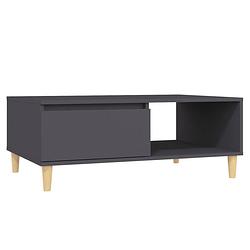 Foto van The living store middentafel - woonkamer - 90 x 60 x 35 cm - grijs - spaanplaat