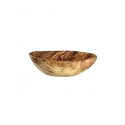 Foto van Bowls and dishes pure olive wood schaal rustique - olijfhout - ø 15 cm
