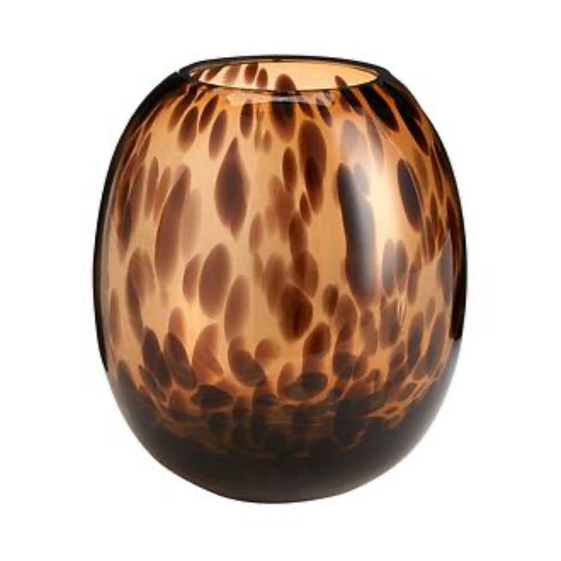 Foto van Casa di elturo deco vaas panter - cheetah amber - h26 cm