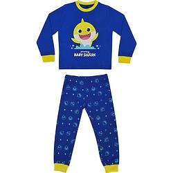 Foto van Pinkfong pyjama baby shark junior katoen blauw 2-delig maat 104