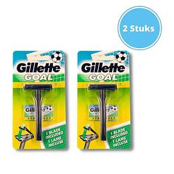 Foto van Gillette goal stainless razor - met mesjes - 2 stuks