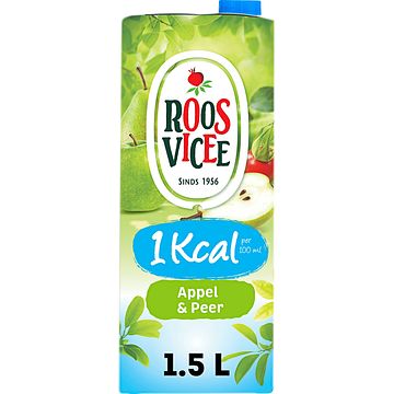 Foto van 2 flessen a 750 ml of pakken a 1,5 liter | roosvicee 1kcal appel & peer 1. 5l aanbieding bij jumbo