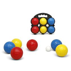 Foto van 1x gekleurde jeu de boules sets 7 delig - kaatsbal/petanque - actief buitenspeelgoed voor kinderen