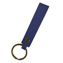 Foto van Basey sleutelhanger leer - leren sleutelhanger met sleutelhanger ring - donkerblauw