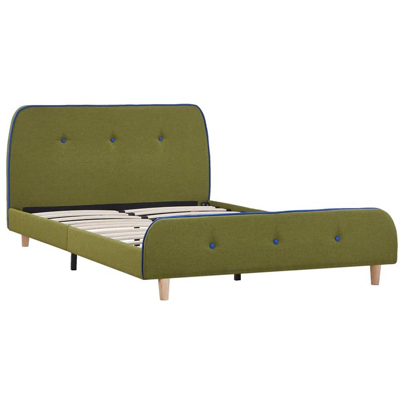 Foto van The living store bedframe klassiek groen - 208x126x81 cm - geschikt voor 120x200 cm matras