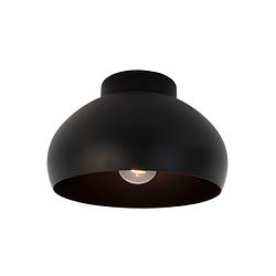 Foto van Eglo mogano 2 plafondlamp - e27 - ø28 cm - zwart