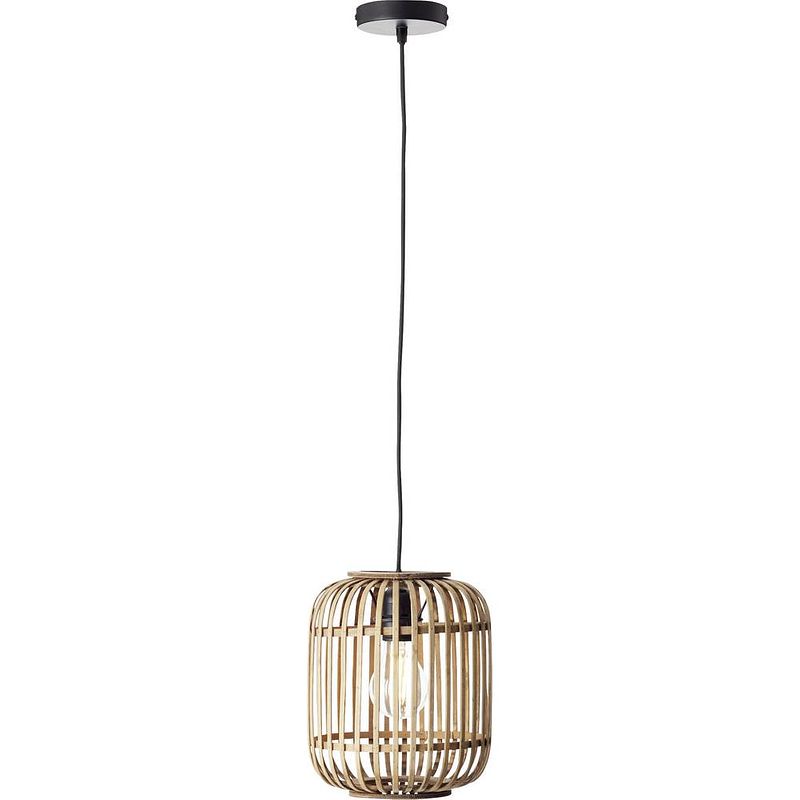 Foto van Brilliant 93777/20 woodrow hanglamp e27 60 w lichtbruin