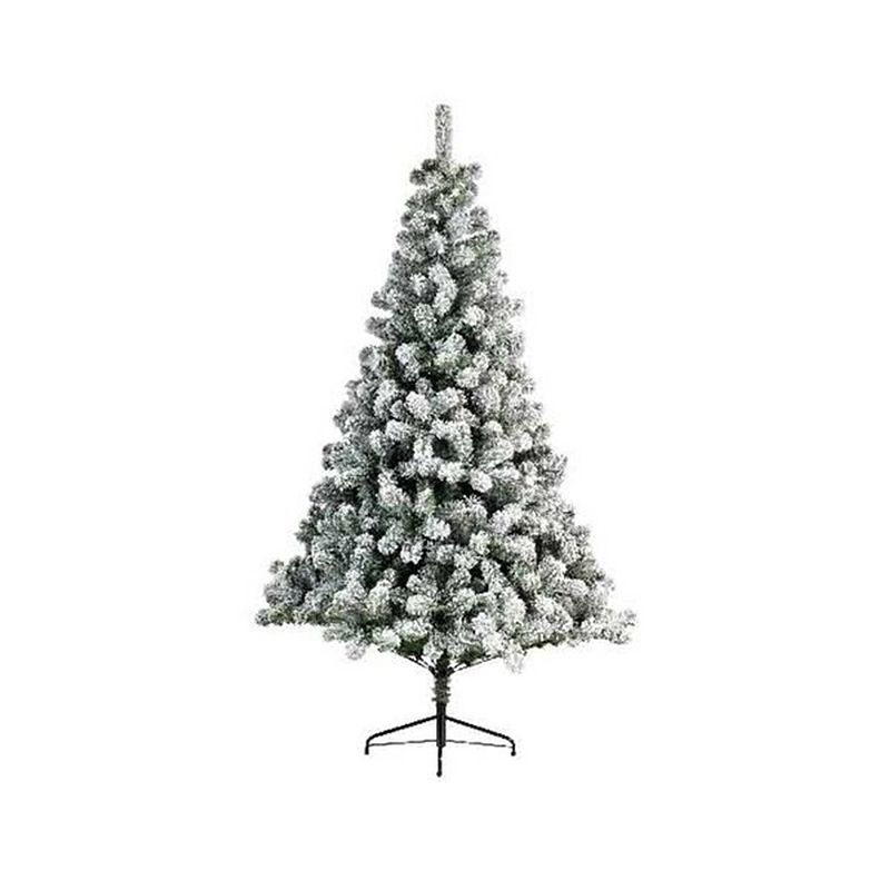 Foto van Kunst kerstboom imperial pine - 770 tips - met sneeuw - 210 cm