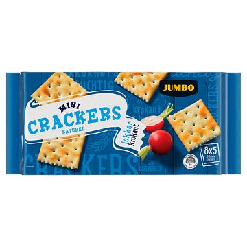 Foto van Jumbo mini crackers naturel 8 x 5 stuks 250g