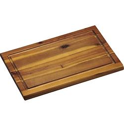 Foto van 1x rechthoekige acacia houten snijplanken 21 x 32 cm - snijplanken