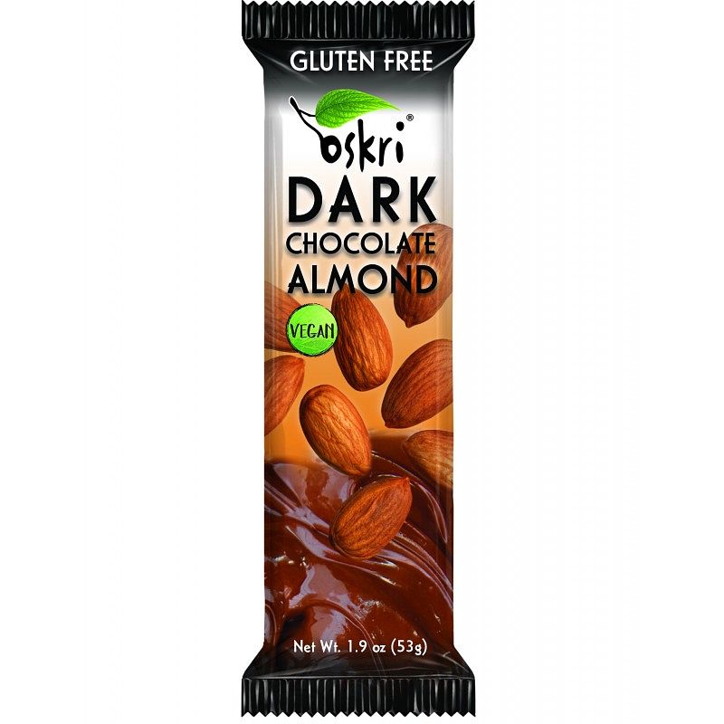 Foto van Oskri dark chocolate almond reep